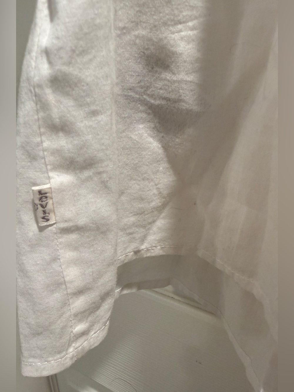 NWT Levi’s White Lace Crochet Blouse Medium Boho Cottagecore Eyelet Cotton Top - Picture 11 of 11